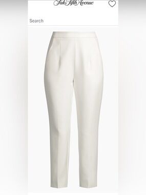 Lavish Alice High-Waist Tapered Trousers  White Size 4 Or 14 #213BM33-WHT